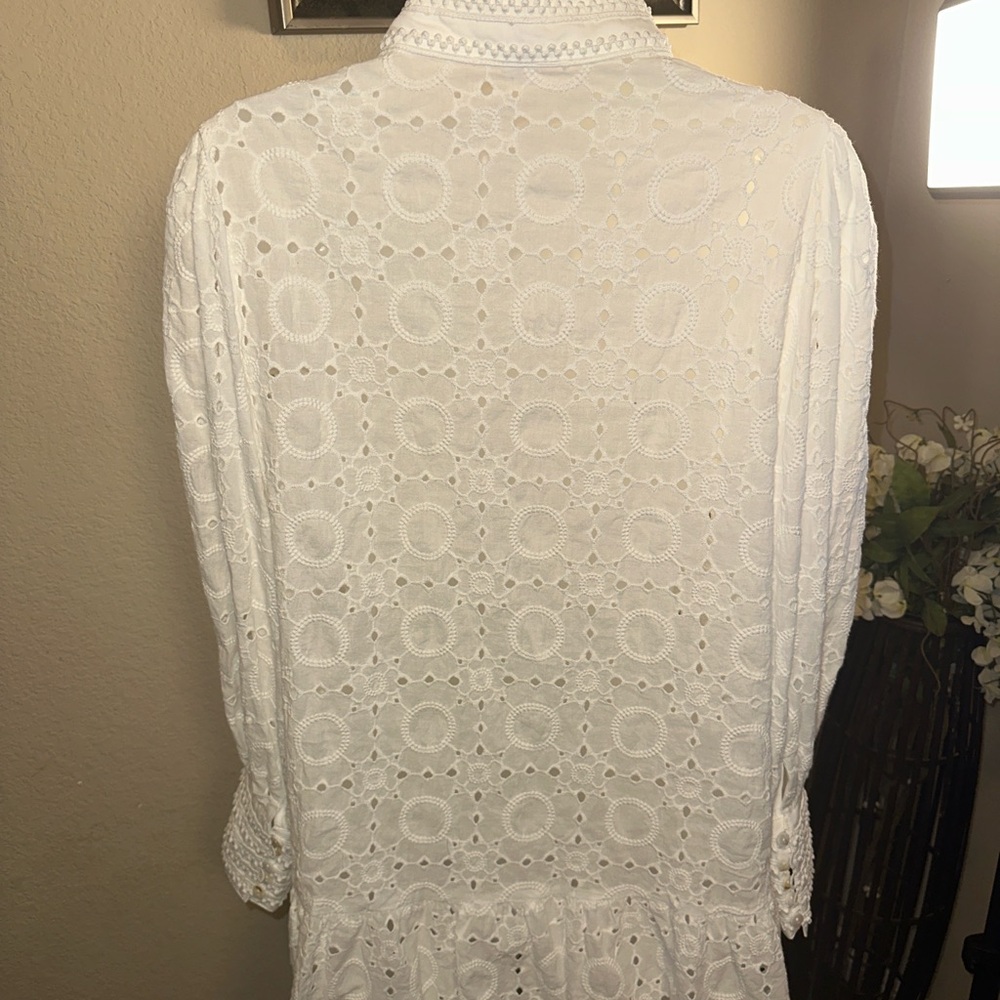 Elegant White Lace mini Dress Size Large box 1 - Picture 11 of 16